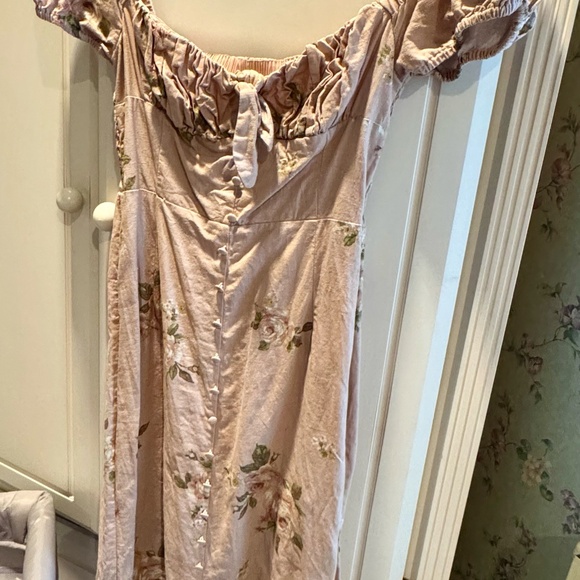 Altar'd State Alexis Floral Linen Midi Dress - Picture 2 of 4